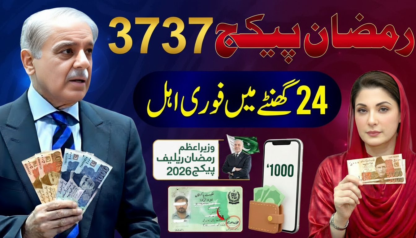 3737 Ramzan Package 2026 13000 CNIC Check via 9999 SMS and Nigehban Card 10000 Apply Online Pakistan