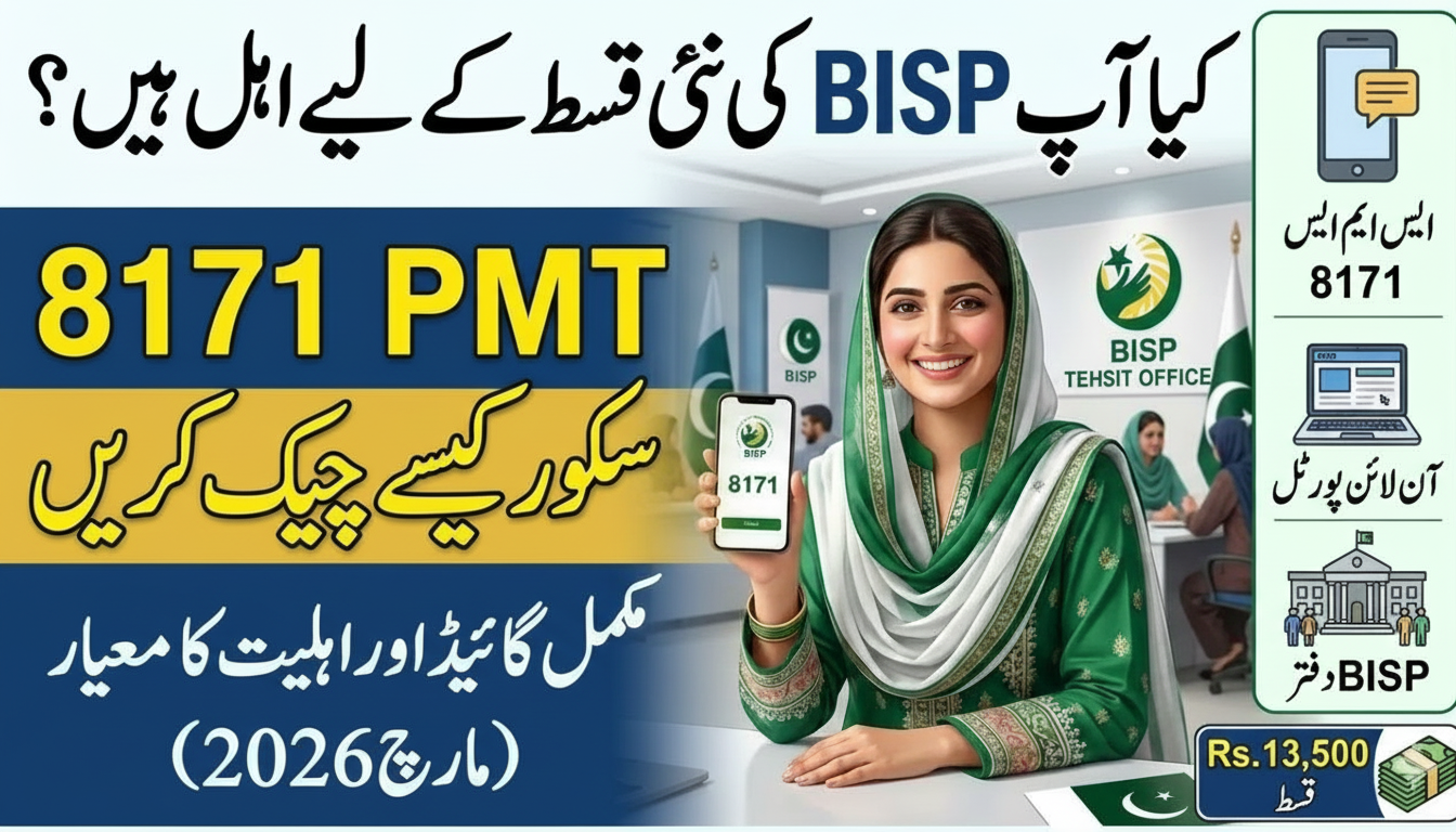 8171 PMT Score Check – Complete Guide to Check Your BISP Poverty Score (March 2026)