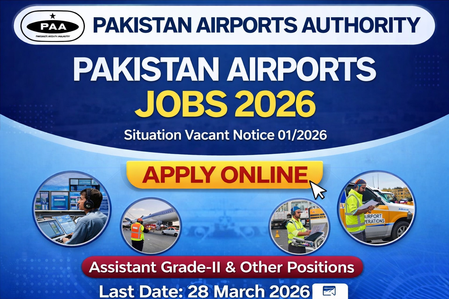 Pakistan Airports Authority Jobs 2026 Online Apply