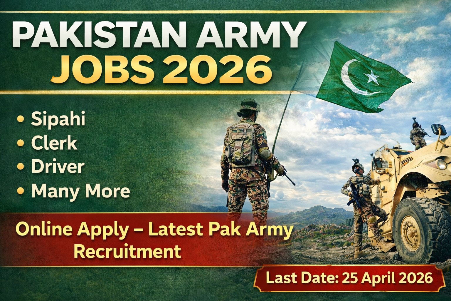 Pakistan Army Jobs 2026 Online Apply